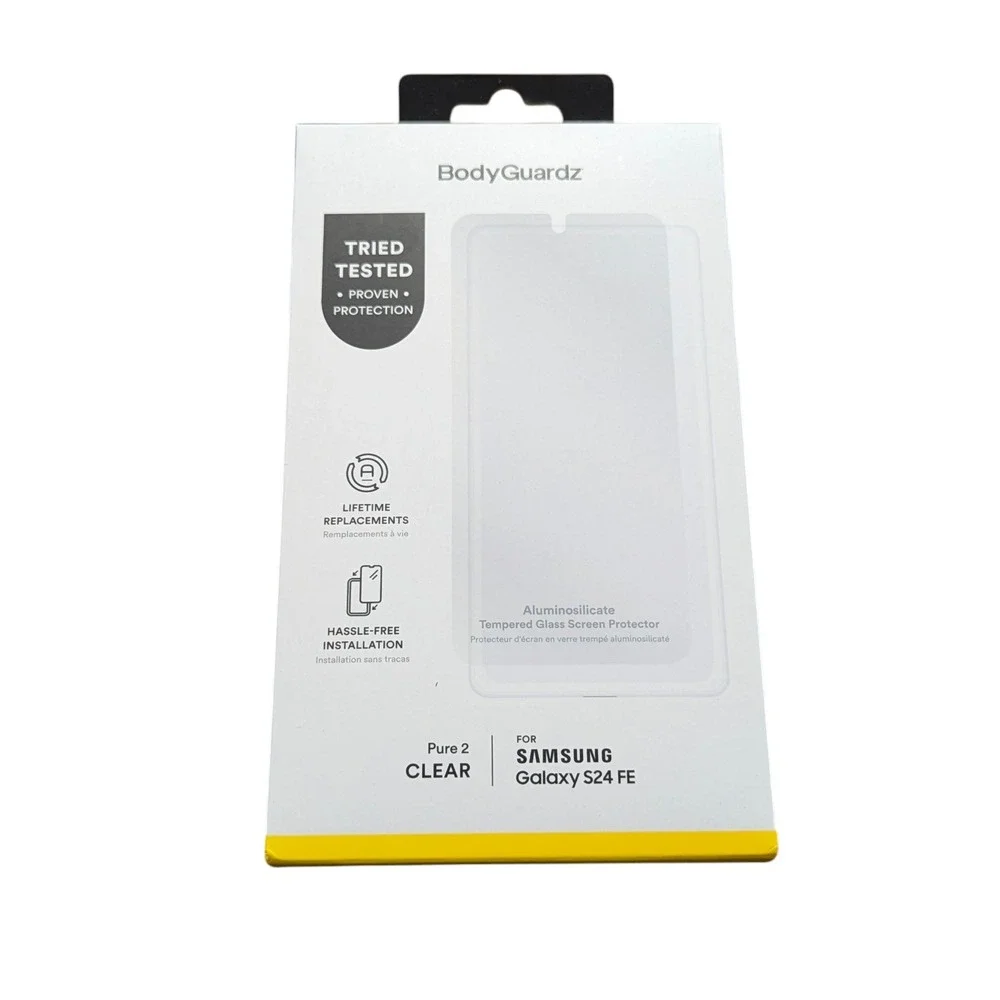 Z5N BodyGuardz Pure2 Tempered Glass Screen Protector Samsung Galaxy S24 FE Clear